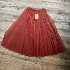 Listicle Rust Maxi Skirt